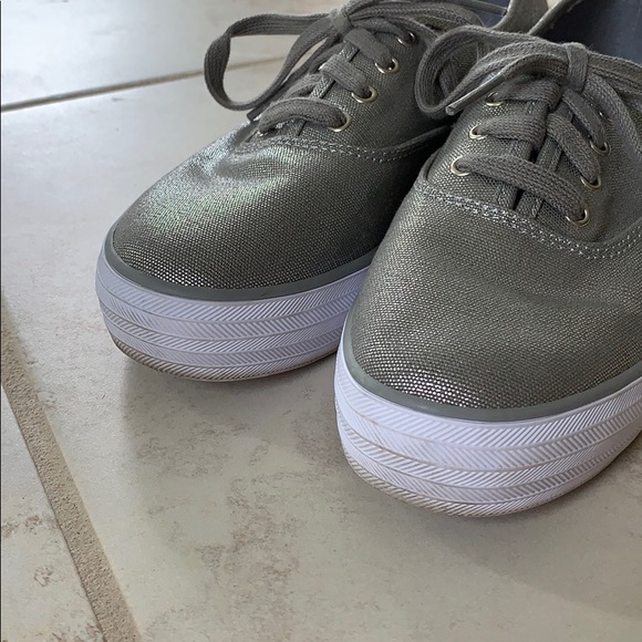 Keds triple decker metallic shimmer sneakers - Picture 3 of 7